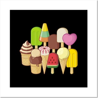 Ice Cream Icons Posters and Art